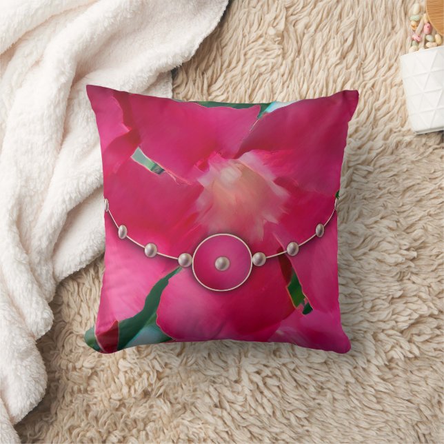 Almofada Pétalas e Pérolas Rosa (Cobertor)