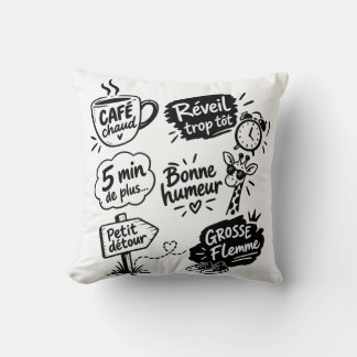 Almofada Petits plaisirs du quotidien en doodles