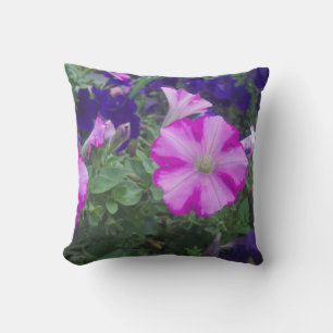 Almofada Petunias rosa e púrpura