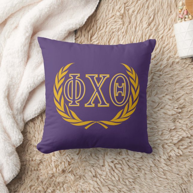 Almofada Phi Chi Theta | Grego com Coroa (Cobertor)