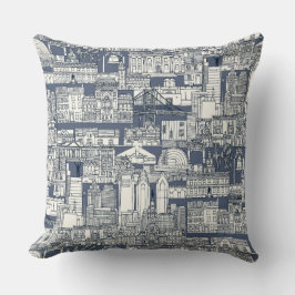 Almofada Philadelphia toile blue indigo