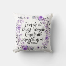 Philippians 4:13 Escritura de Bíblia Lavanda roxa