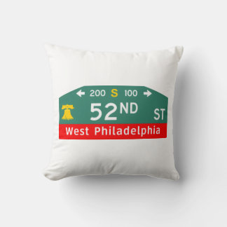 Almofada Philly Street Sign Pillow: For YOUR Address! 