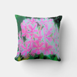 Almofada Phlox do Jardim do Pepperminto Branco, Rosa-Quente