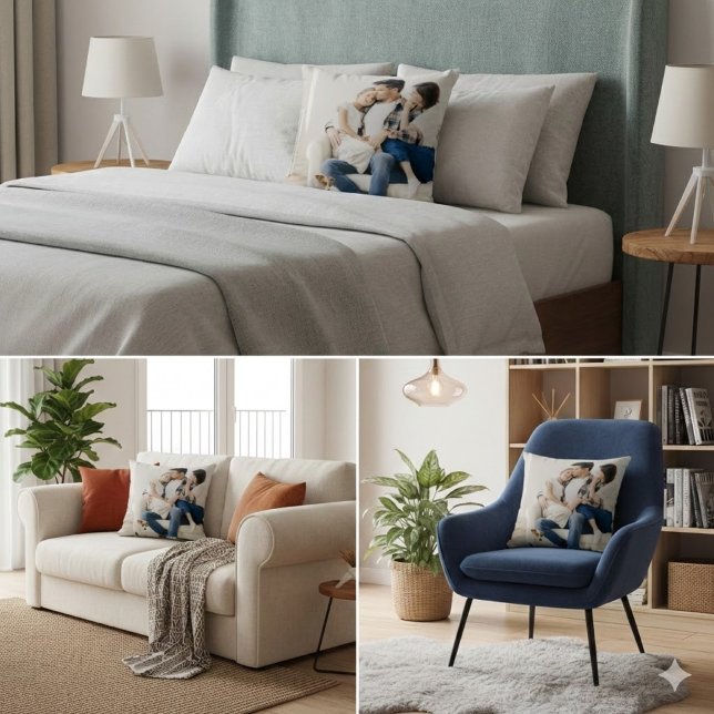 Almofada Photo Customised Pillow With Picture Throw Pillows (Criador carregado)