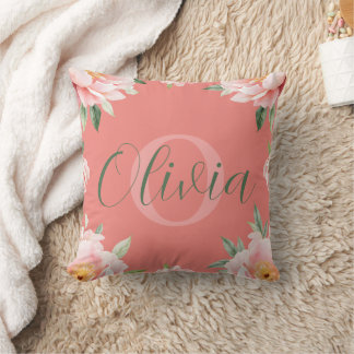 Almofada Pia Rosa-Rosa-Rosa-Cushion Floral | Água Romântica