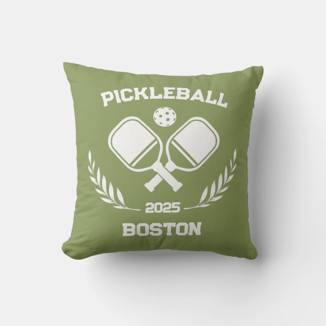 Almofada Pickleball Boston 2025 Custom Sage Green (Frente)