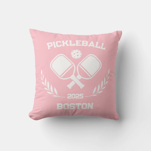 Almofada Pickleball Boston 2025 - Pink Personalizado (Frente)