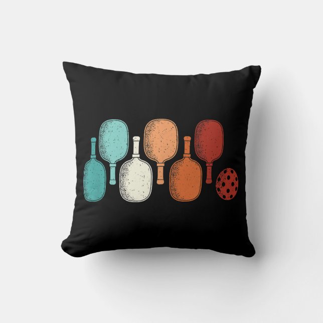 Almofada Pickleball Lover Retro Paddage Vintage (Frente)