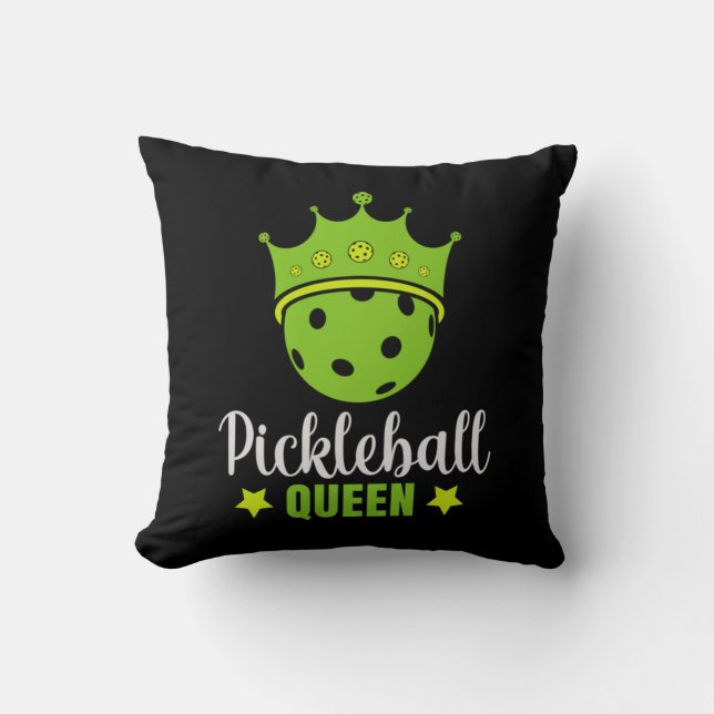 Almofada Pickleball Queen Funny Pickle Queen (Frente)