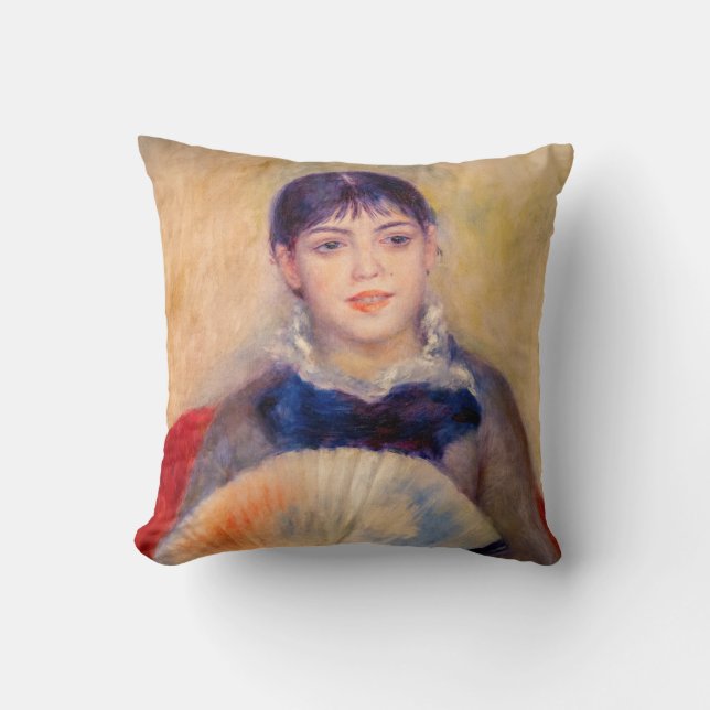 Almofada Pierre-Auguste Renoir - Garota com ventilador (Frente)