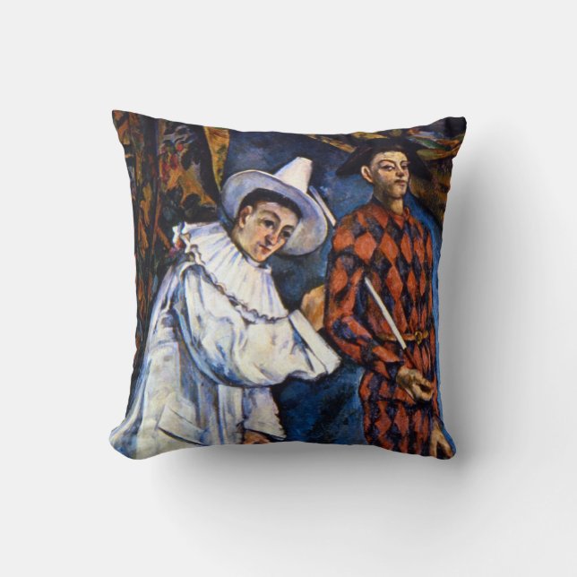 Almofada Pierrot e Harlequim, Mardi Gras de Paul Cezanne (Frente)