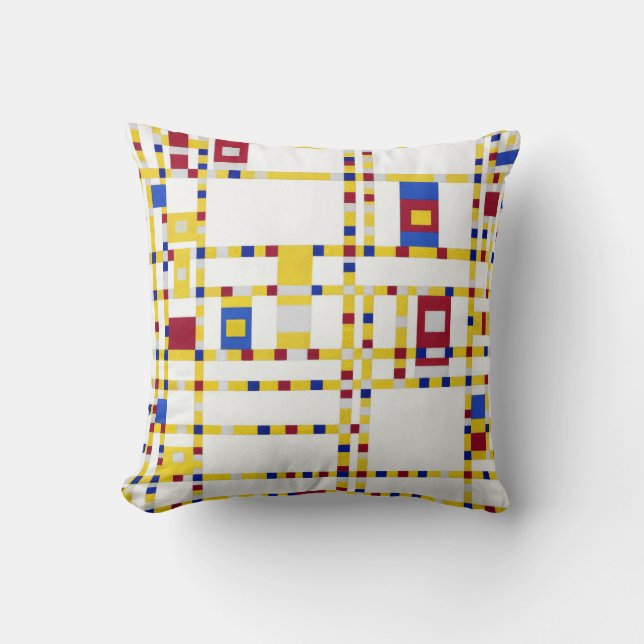 Almofada Piet Mondrian Broadway Boogie Woogie (Frente)