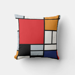 Almofada Piet Mondrian - Composição com Plano Vermelho Gran