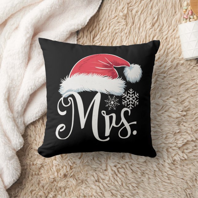 Almofada Pijamas De Natal Combinando Casais Sra Claus Papai (Cobertor)
