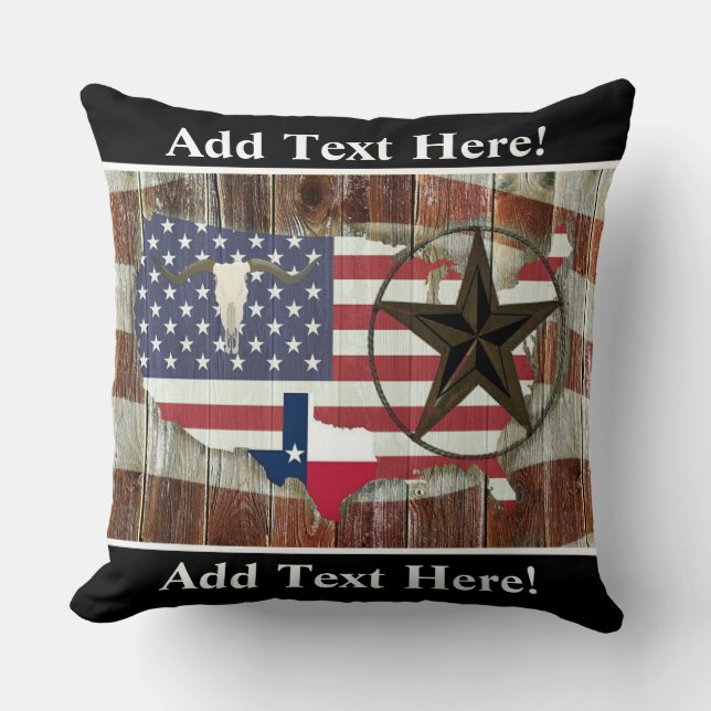 Almofada Pillo de Lone Star Texas Long Horn (Frente)