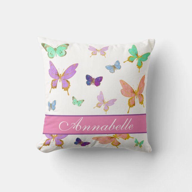Almofada Pillow de Borboleta Personalizado (Frente)