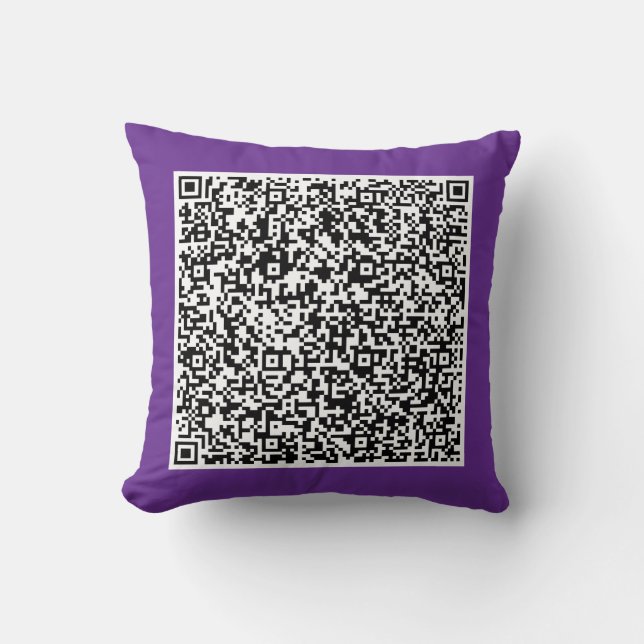 Almofada Pillow Personalizado Seu Código QR Personalizado (Frente)