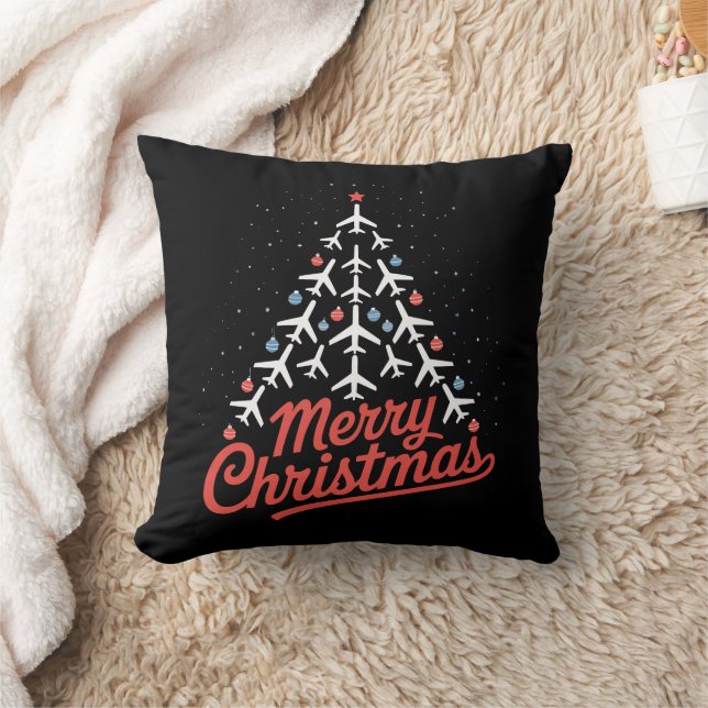 Almofada Piloto de Árvore de Natal de Avião (Cobertor)
