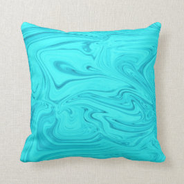 Almofada Pílula de design de liquefeito azul claro e azul e