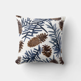 Almofada Pine Cones & Branches | Impressão de inverno por A