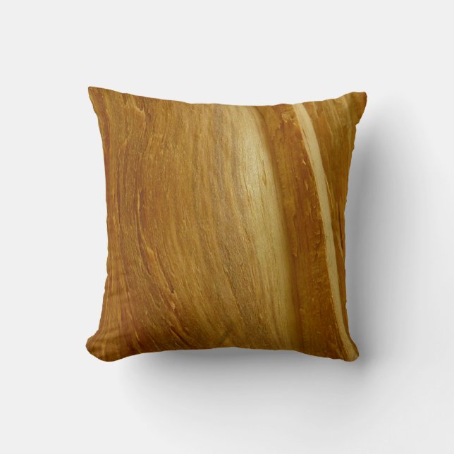 Almofada Pine Wood II Faux Textura em madeira (Frente)