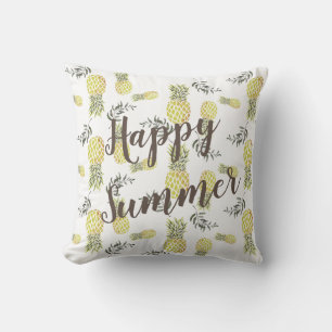 Almofada PINEAPPLE verde-amarelo e Dourado FELIZ VERÃO