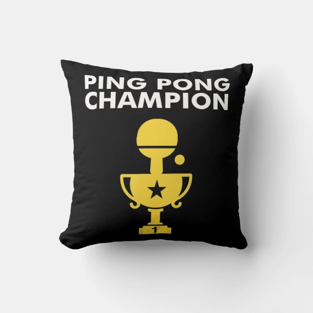 Almofada Ping Pong Champion para campeões de Tênis Mesa (Frente)
