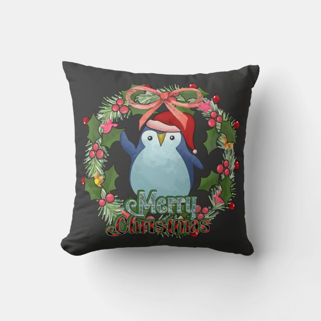 ALMOFADA PINGUIA DE NATAL COM FRIO (Frente)