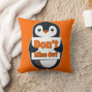 Almofada Pinguim com Sinal de Não Perca