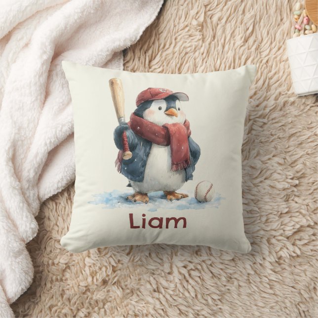 Almofada Pinguim de Baseball de Inverno Personalizado para  (Cobertor)