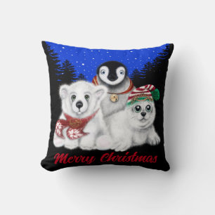 Almofada Pinguim de Natal, filhote de foca polar