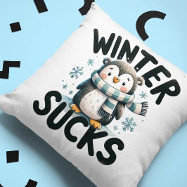 Almofada Pinguim Frio - Travesseiro decorativo de Inverno