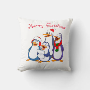 Almofada Pinguins de Feliz de Travesseiro de Feriado