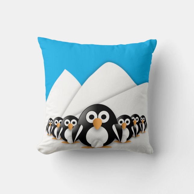 Almofada Pinguins engraçados (Frente)