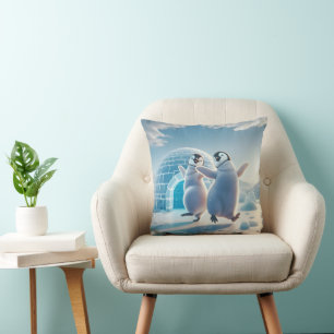Almofada Pinguins Felizes Dançando