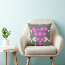 Almofada Pink and Green Grape Pattern Christian Home Decor