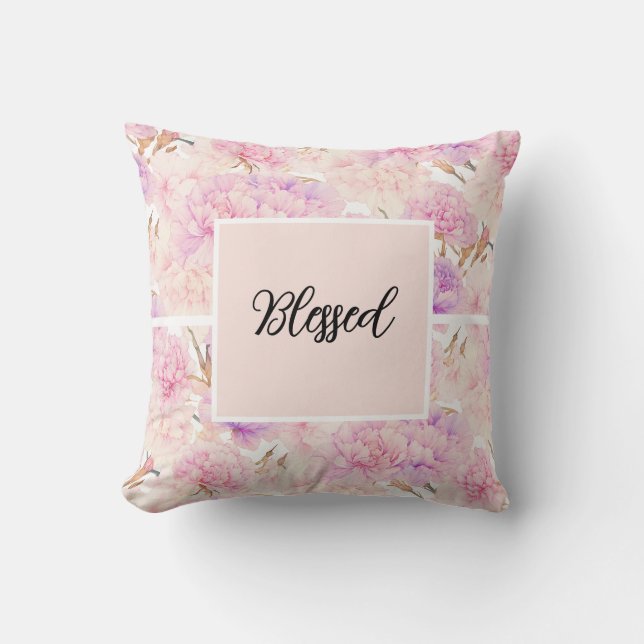 Almofada Pink and lavender carnations,  (Frente)
