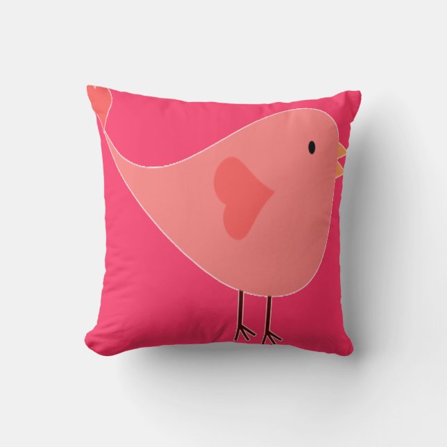 ALMOFADA PINK BIRD TOSS TRAVESSEIRO - MISTURA E CORRESPONDÊ (Frente)