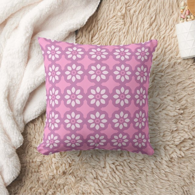 Almofada Pink Blossom Retro  (Cobertor)