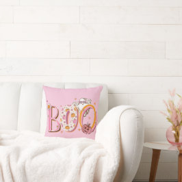 Almofada Pink Boo Pumpkin Halloween