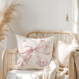 Almofada Pink Bow Butterflies Photo