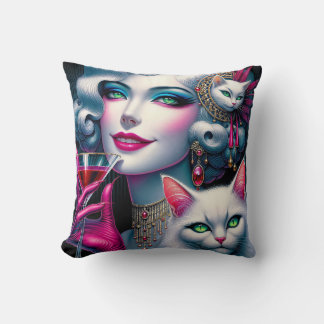 Almofada Pink Cat Lady
