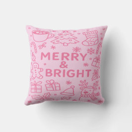 Almofada Pink Christmas Doodle | Cozy Natal