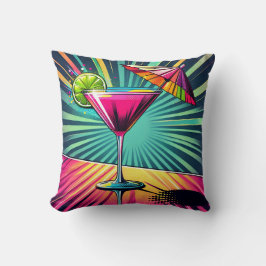 Almofada Pink cocktail Throw Cushion