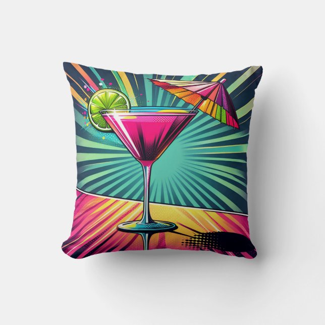 Almofada Pink cocktail Throw Cushion (Frente)