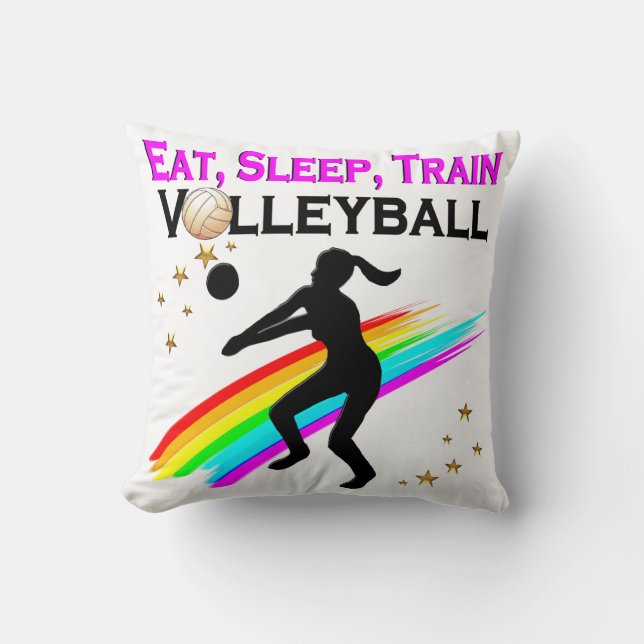 ALMOFADA PINK COME, DORMIR, TREINAR VOLLEYBALL (Frente)