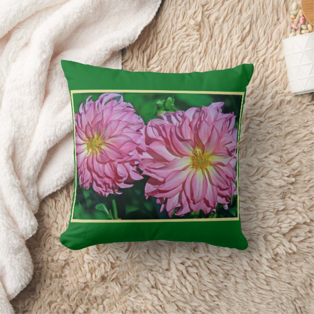 ALMOFADA PINK DAHLIAS (DOIS GRANDES DAHLIAS) (Cobertor)