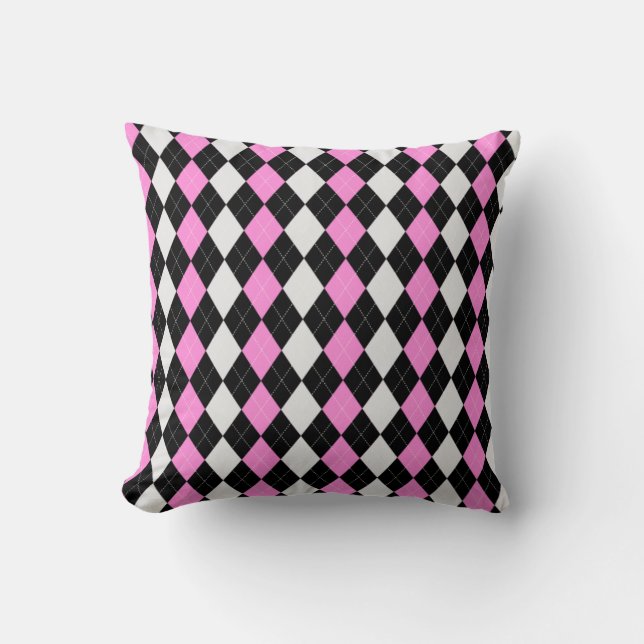 Almofada PINK de Ouros de Ouros Preto e Carnaço Padrão (Frente)
