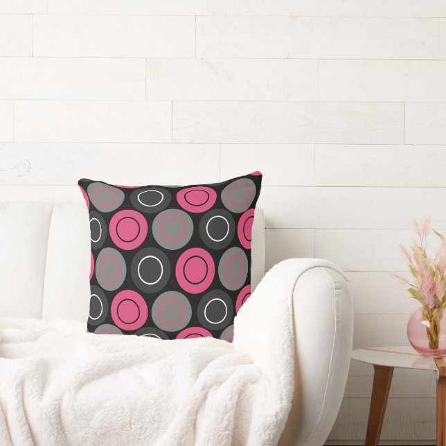Almofada Pink e Cinza Polika Dot (Sofá)